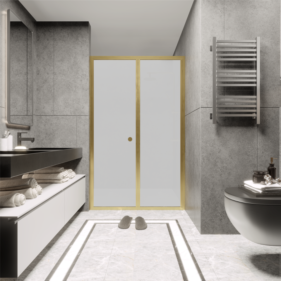 PANEWA 4MM KATLANIR BUZLU DUŞAKABİN H:190 90-99 ARASI - Gold