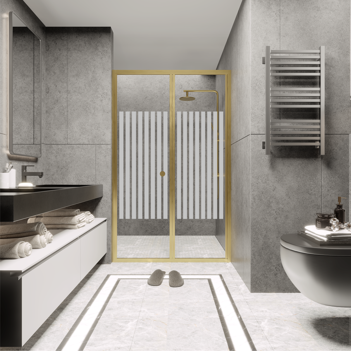 PANEWA 4MM KATLANIR PNW81 KUMLAMA DESENLİ DUŞAKABİN H:190
