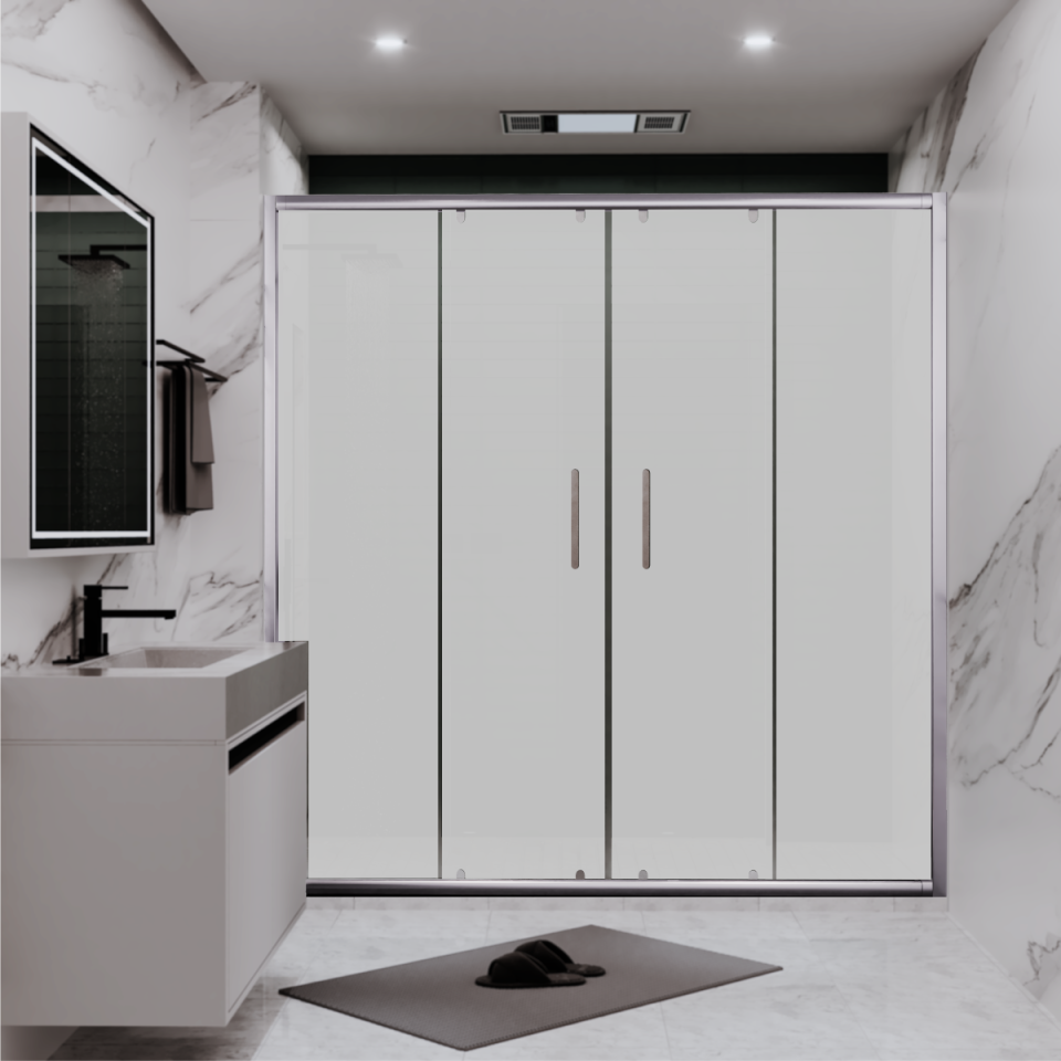 PANEWA 6 MM SÜPERLÜKS BUZLU 2 SABİT 2 ÇALIŞIR  DUŞAKABİN H:180 190-199 ARASI - Parlak