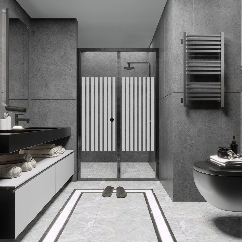 PANEWA 4MM KATLANIR PNW81 KUMLAMA DESENLİ DUŞAKABİN H:190 100-109 ARASI - Siyah