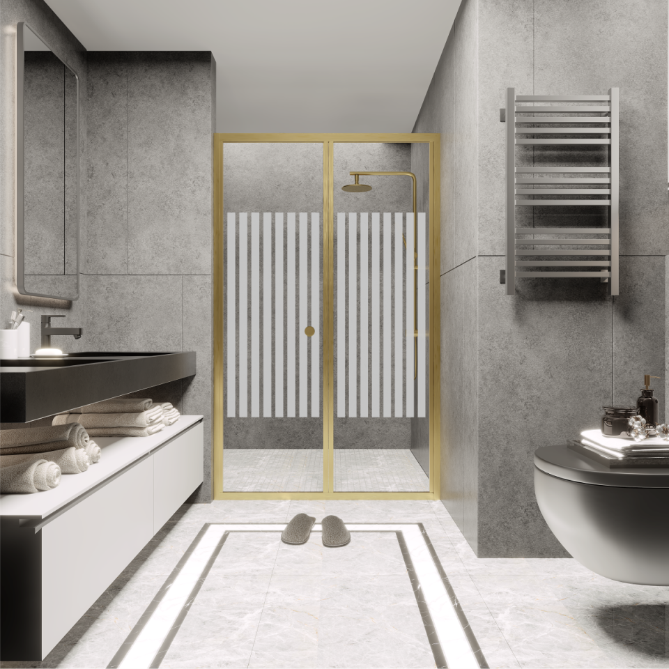 PANEWA 4MM KATLANIR PNW81 KUMLAMA DESENLİ DUŞAKABİN H:190 100-109 ARASI - Gold